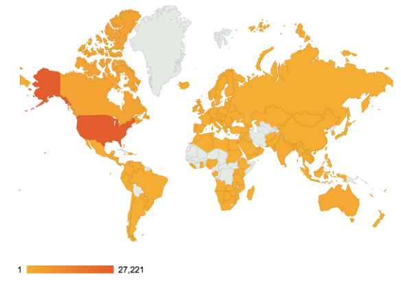 blog views by county, 2012