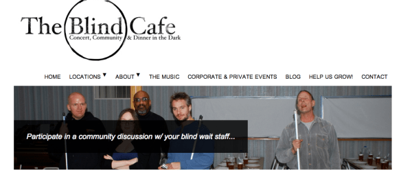 The Blind Cafe website